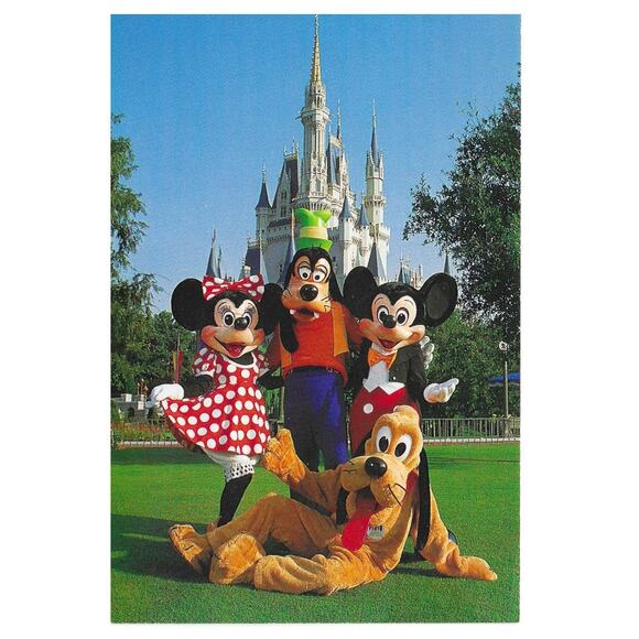 Hosts of the Kingdom Walt Disney World Minnie Mickey Goofy & Pluto Postcard - Picture 1 of 2